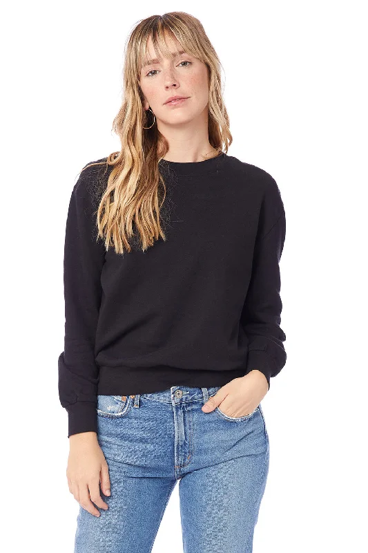 Cropped SweatshirtsAlternative Womens Eco Washed Throwback Crewneck Sweatshirt - Black Cropped SweatshirtsAlternative Womens Eco Washed Throwback Crewneck Sweatshirt - Black