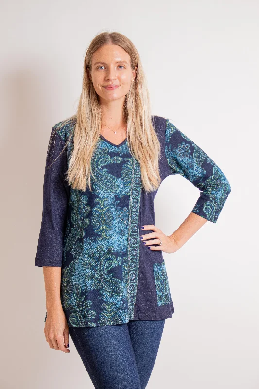 "Effie" Turquoise Tunic