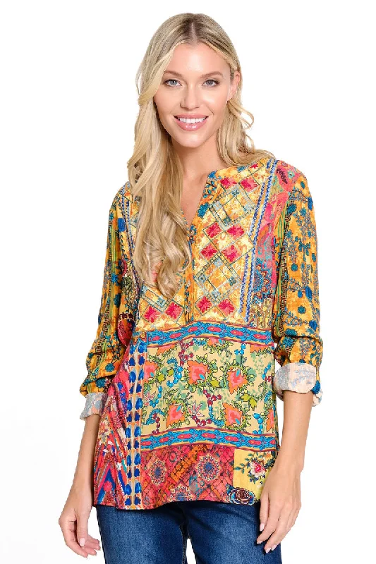 Yellow Spice Print Tunic