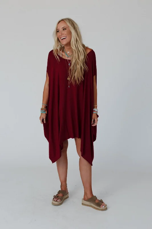 The Wren Tunic - Burgundy