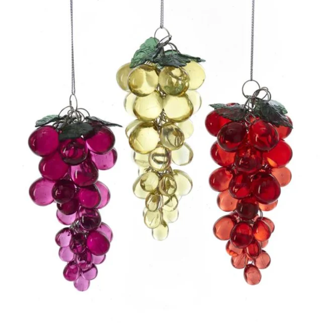 Acrylic Beaded Grapes Ornaments