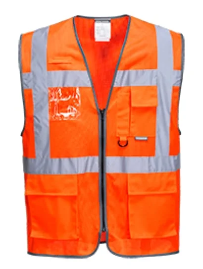 Athens Mesh Air Hi Vis Zipped Executive Vest RIS 3279 Portwest C376