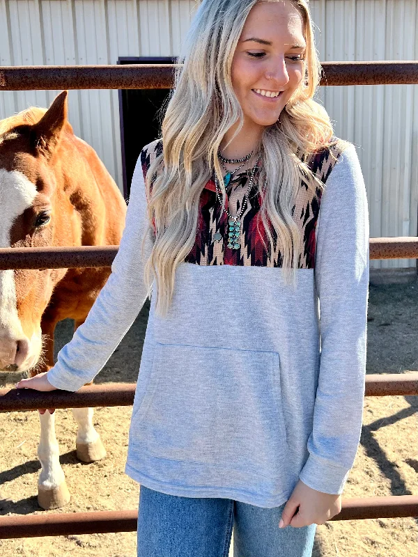 Grey Colors Of The Southwest Pullover*Pulloversharp