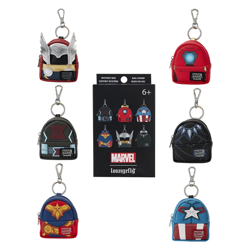 Loungefly Marvel Avengers Cosplay Mystery Mini Backpack Keychain