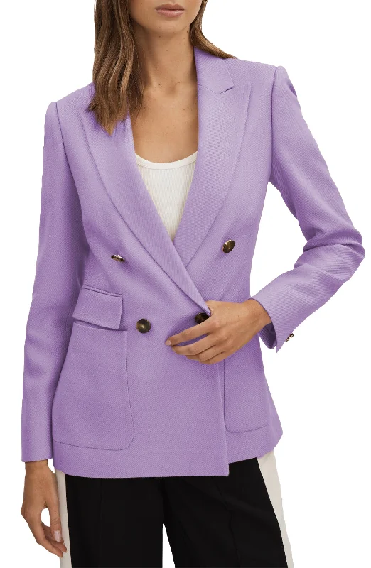 Fashion Casual Double Breasted Peak lapel Women Blazer